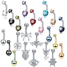 1 шт нержавеющая сталь пирсинг для пупка драгоценный камень пупка Кольца для пирсинга пупка пирсинг Ombligo пупка тела ювелирные изделия-пирсинг