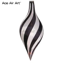 Белый и черный саржевый подвесной надувной светодиодный светильник, бутылка в форме капли для сценического мероприятия