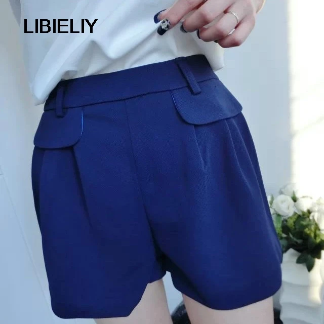 Хороший Дизайн Для женщин для отдыха Короткие штаны Повседневное тонкий Шорты для женщин сплошной Цвет трапециевидной формы Шорты для