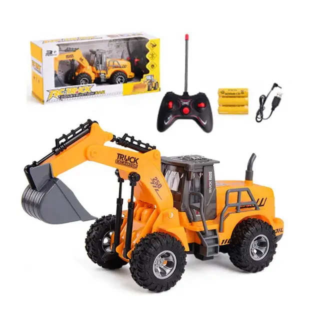 Remote Control Car MGRC 5 Channel Wireless RC 1:30 Truck Engineering Mining Bulldozer Construction Vehicle Electric Model Toy fo