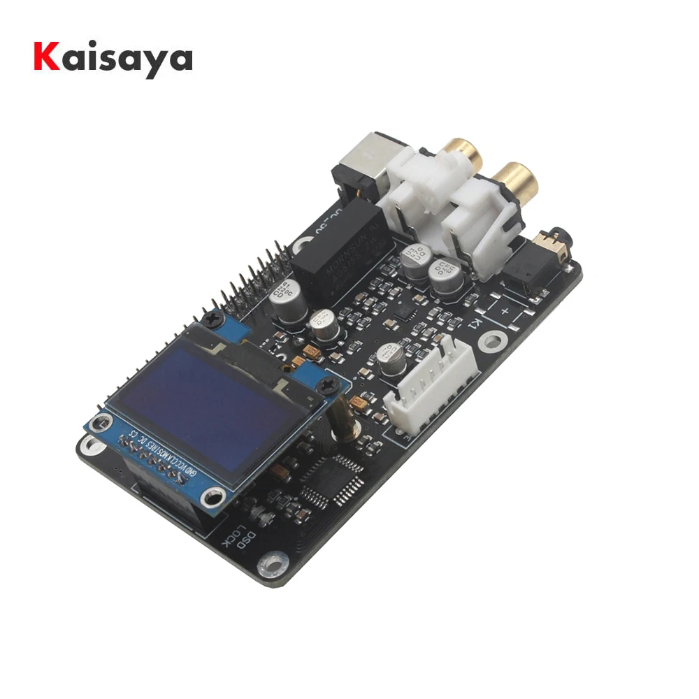 OLED ES9038q2m digital broadcast network player for Raspberry Pi DAC connected to I2S 32bit 384K DS