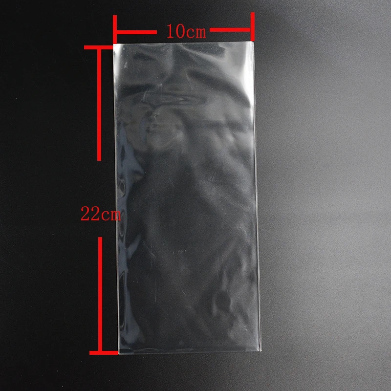 

Pouches 10cm*22cm Pouches Clear Cellophane/BOPP/Poly Bags Transparent Opp Bag Packing Plastic Bags no Self Adhesive Seal