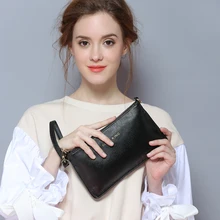 Echtes Leder damen Brieftaschen Mode Kuh Leder Markendesigner Brieftasche Frauen Damen Geldbörse Frauen Clutch Geld Taschen und Geldbörsen