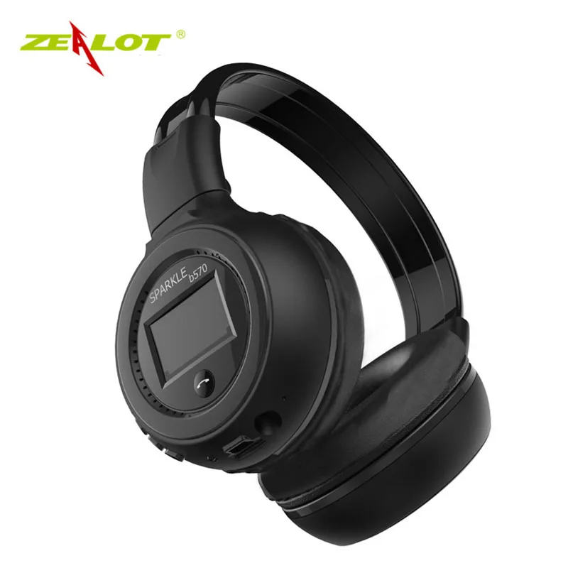 

Zealot B570 LED Display Screen Wireless B headset Stereo Headset Bluetooth V4.0 Headphones eadpods with FM Radio TF Card Slot