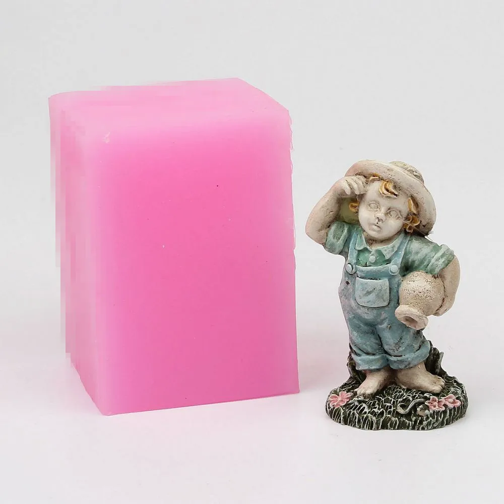 

Candle Soap Making Ceramic boy Toy Mold Cake decorating tool Home Decoration 3D Clay Craft silicone mold