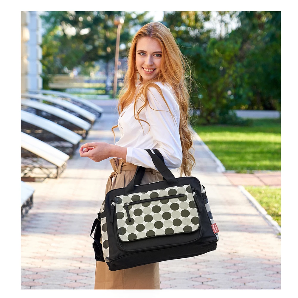 Tote Mutterschaft Windel Tasche мессенджер/сумки Kinderwagen Baby Mummy Taschen Dot mit jandern Pad/Kinderwagen