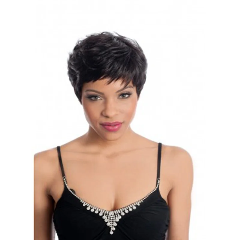 HAIRJOY Black Color  Short Straight  Synthetic  Ladys'  Fashion Sexy Hair Wig/Wigs for Dailiy Life
