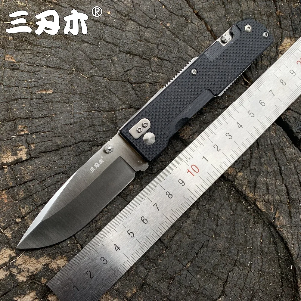 Sanrenmu 9052 Multitool Folding Pocket Knife 12C27 Stainless Steel Blade G10 Handle Outdoor Hunting Camping Survival Utility EDC