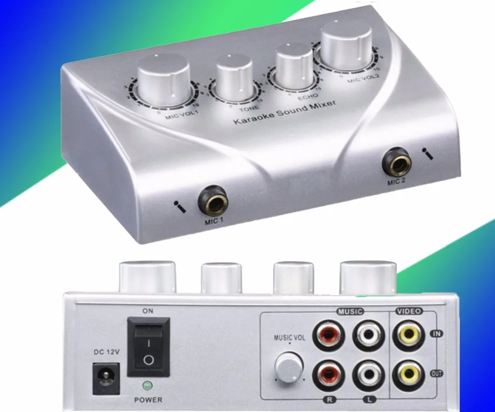 Караоке микшер эхо смеситель Sound музыкальный эхолот для ПК ТВ микрофон усилитель