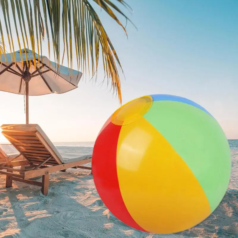 Разноцветный Пляжный бассейн с игровой корзиной, Забавный надувной шар для детей ПВХ, летняя пляжная игрушка, пляжные игрушки для детей