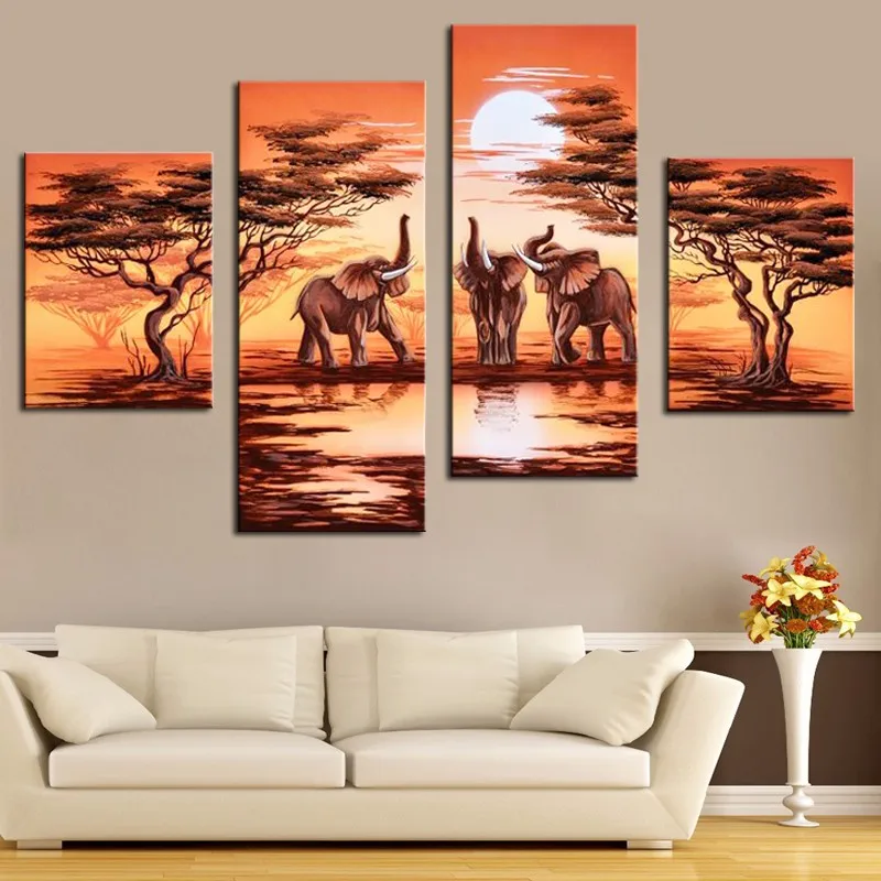 Elephant Oil Paintings (4)