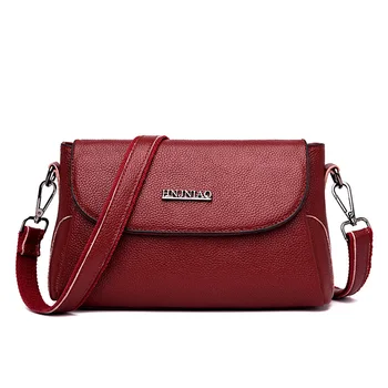 

Female Genuine Leather Luxury Handbags Women Messenger Bags Designer Ladies Summer Crossbody Shoulder Bag for Women Black Purse