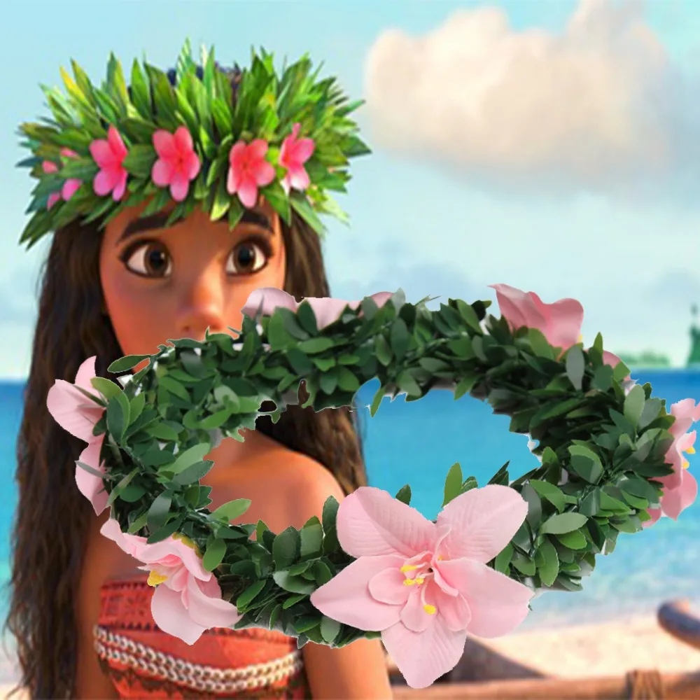 

Cosplaydiy Movie Moana Flower Headwear Garland Bride Wedding Headdress Adult Women Headwear Festival Cosplay Accessories J5