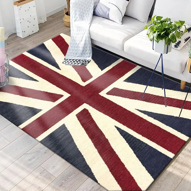 Honlaker ковер для гостиной Модный Ретро Флаг домашний Коврик для пола украшение нескользящая подкладка для кофейного столика полиэстер коврик для спальни