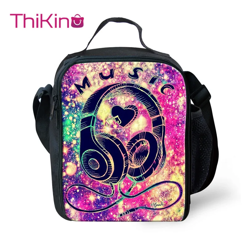 

Thikin Rock Music Cooler Lunch Box School Portable Insulated Lunch Bag Tote PouchThermal Food Picnic Lunch Bags For Women Kids