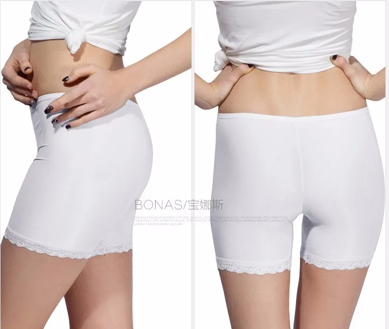 BONAS safety shorts кружевные шелковые женские Безшовные брюки под юбку женское мягкое и дышащее нижнее белье 3 цвета NK8016