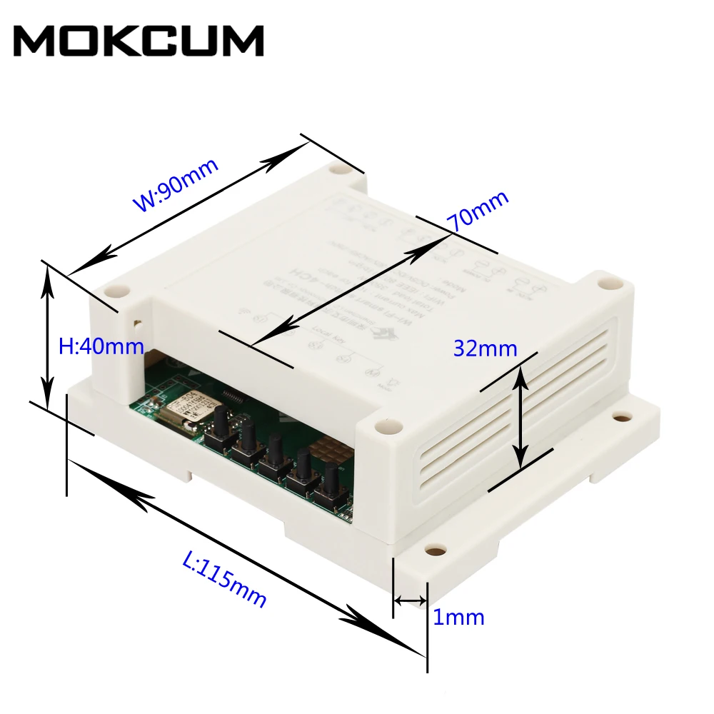 

AC 85-220V Smart 4CH Wifi Power Switch Relay Module Wireless Receiver Wireless Inching Self-Locking Interloc Light Timer Switch