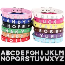 Free Bling Rhinestone Letter Custom Pet Cat Dog Collar Leather Puppy Collars for Small Medium Dogs Target Personalized Id Name Free Bling Rhinestone Letter Custom Pet Cat Dog Collar Leather Puppy Collars for Small Medium Dogs Target Personalized Id Name