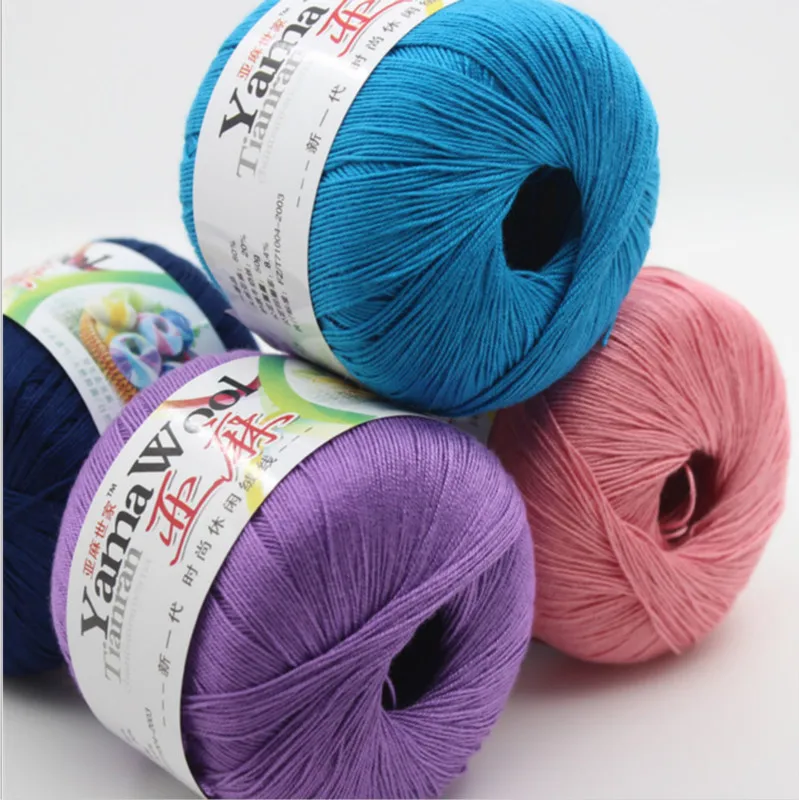 

50g/ball 100% Cotton Baby Yarn Knitting Yarn Balls Soft For Women Hand Knitting Yarn Knit Blanket Crochet Yarn