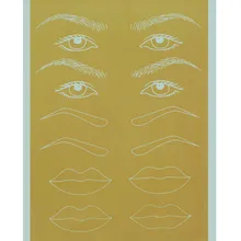 5 шт. Ttattoo практика кожи резиновая поддельная бровь кожи постоянный макияж подводка для глаз татуировка губ обучение