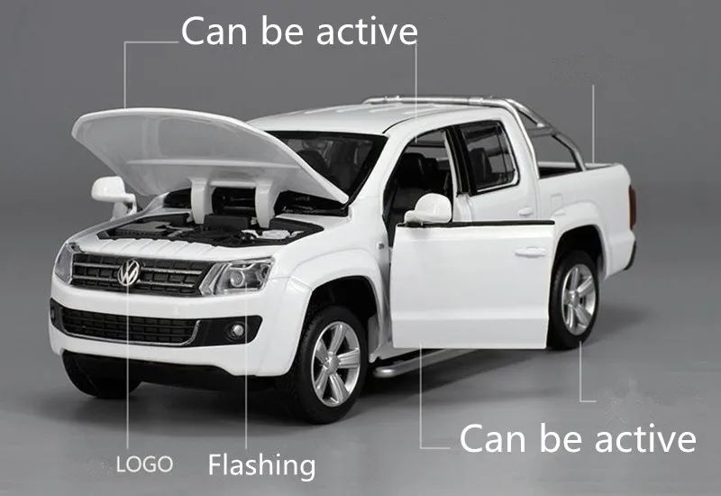  1:30 alloy pull back carhigh simulation Pickup AMAROKmetal diecaststoy vehiclesmusical & flashingfr