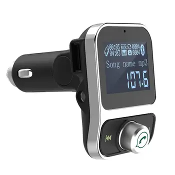 

Konrisa AUX Bluetooth FM Transmitter Modulator Car MP3 Player 5EQ Music 5V 3.1A Dual USB Port Support TF Card U-disk