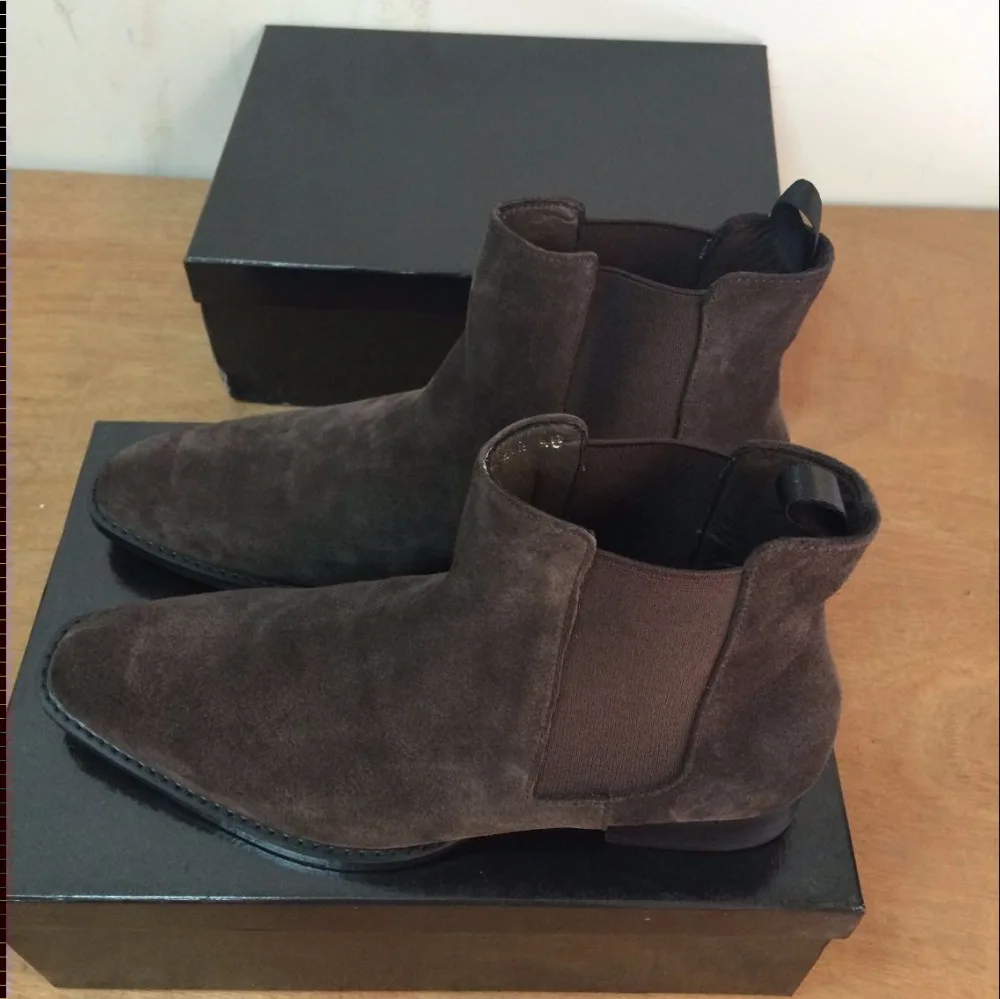 5color euro 37-47 men shoes luxury brand Chelsea mens boots