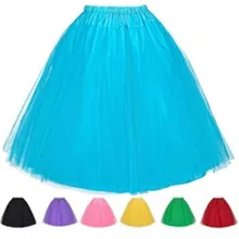 Новое поступление Тюль ретро рокабилли Винтаж Нижняя юбка нижняя юбка-кринолин два слоя подъюбник для свадебного торжества