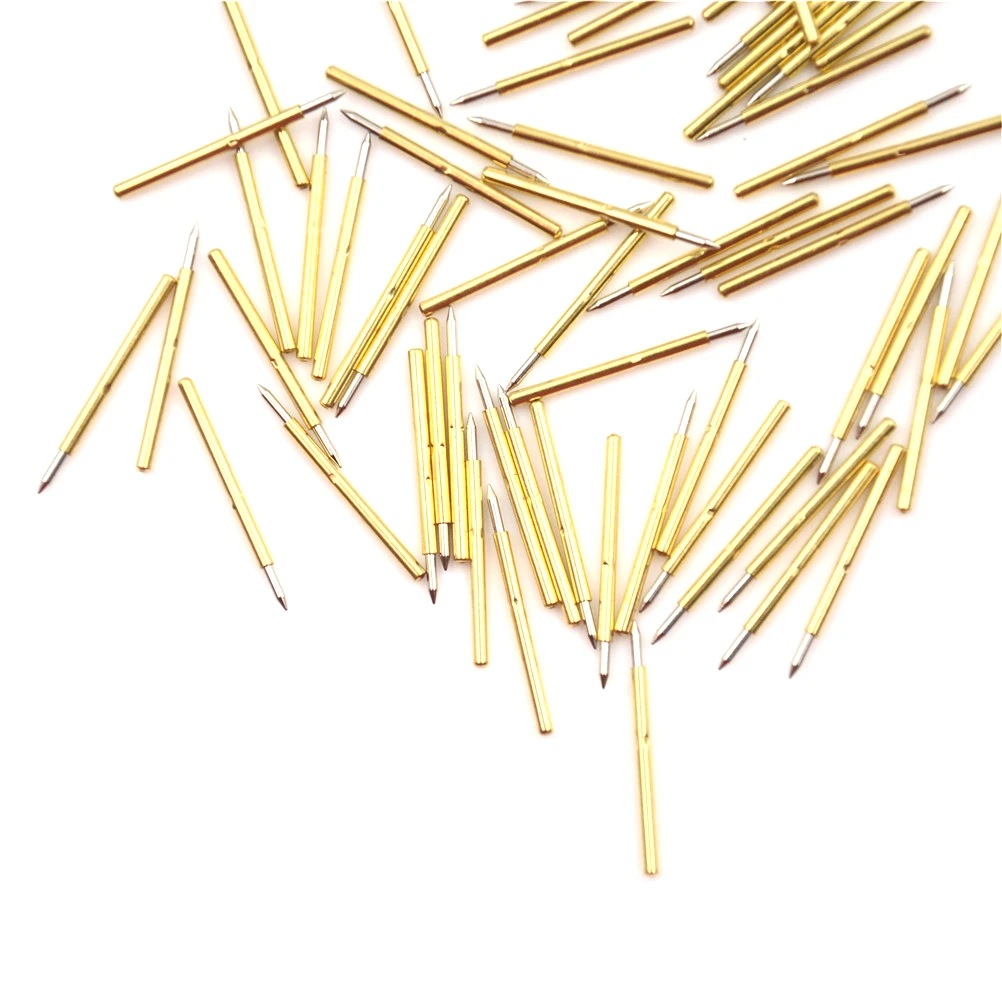 

100pcs Spring Loaded Test Probes Receptacle Pogo Pin Tools Set 1.0mm Diameter