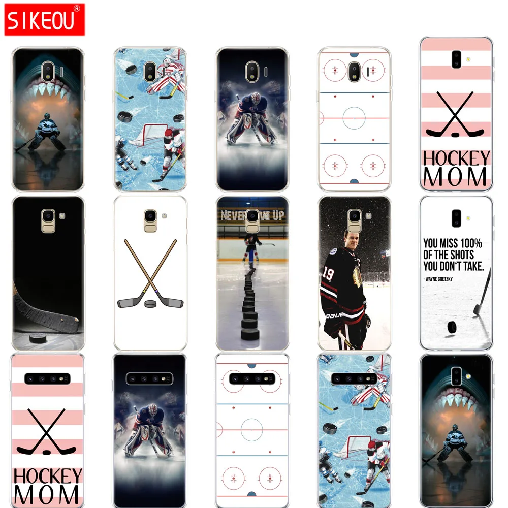 

case for Samsung galaxy J2 core J8 j6 j4 PLUS 2018 cover case for samsung galaxy s10 SE plus ice Hockey Rink sport Mom