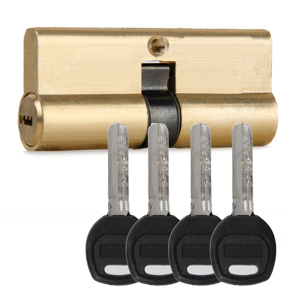 Set Of Key Cylinder With 7Keys High Security Door Lock Barrel Brass 75MM 35/35