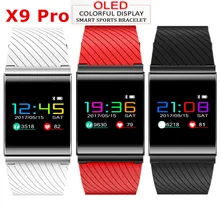 X9 Pro красочные Экран смарт-браслет шагомер крови Давление Watch Sport браслет сердечного ритма трекер PK Xiaomi Mi band 2