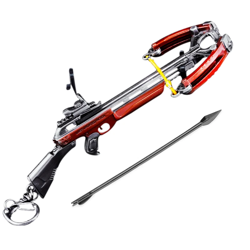 

Game PUBG Crossbow model keychain Playerunknown's Battlegrounds Cosplay Props Alloy Armor Model Key Chain Keychain ChickenDinner