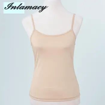 

Summer Thin 100% real Silk Camisole Female Silk Adjustable Straps Backing Silk Blouse
