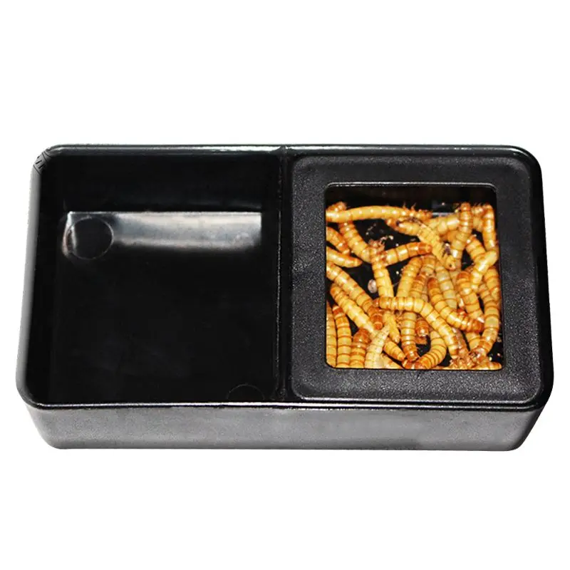 Title 1, Black Plastic Reptiles Water Food Box Terrarium...