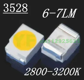 

6-7LM high bright 3528 strip led diode white 2800-3200K white smd light leds(CE&Rosh)