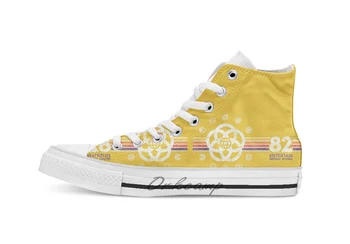 

EPCOT Center Vintage st<x>yle Distressed Pavilion Logos Novelty Design breathable casual High Top lace-up Canvas shoes sneakers