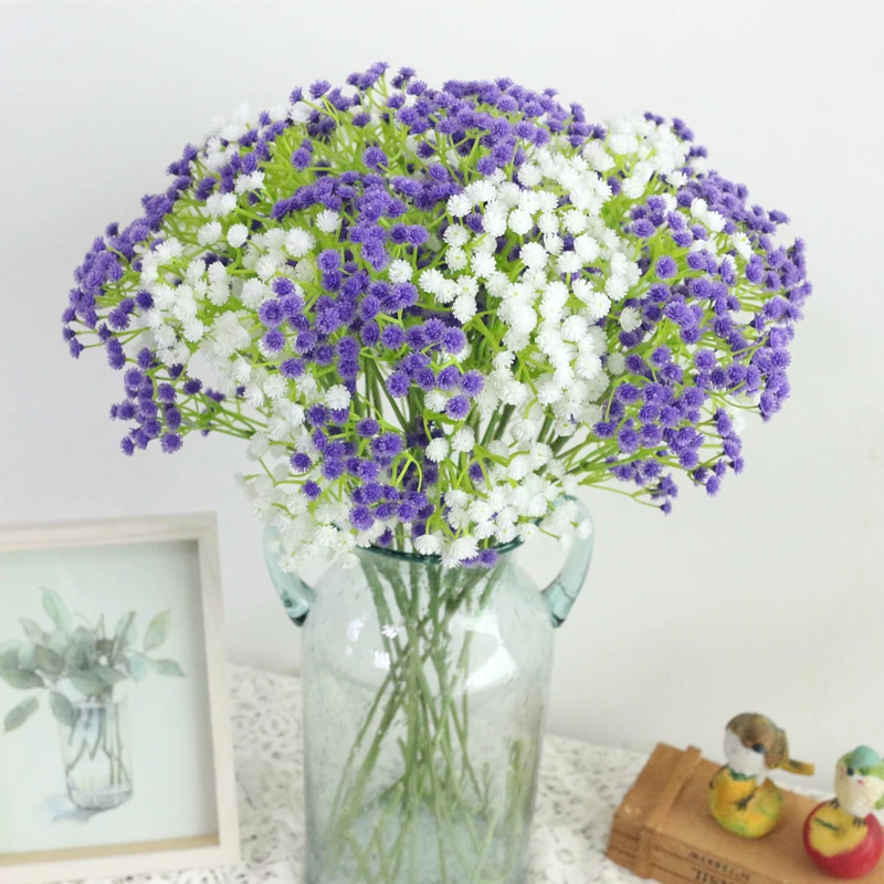 JAROWN Simulation Gypsophila Flower Branch Artificial Wedding Decorative DIY Silk Fake Flower Home Party Feast Decor Flores  (5)