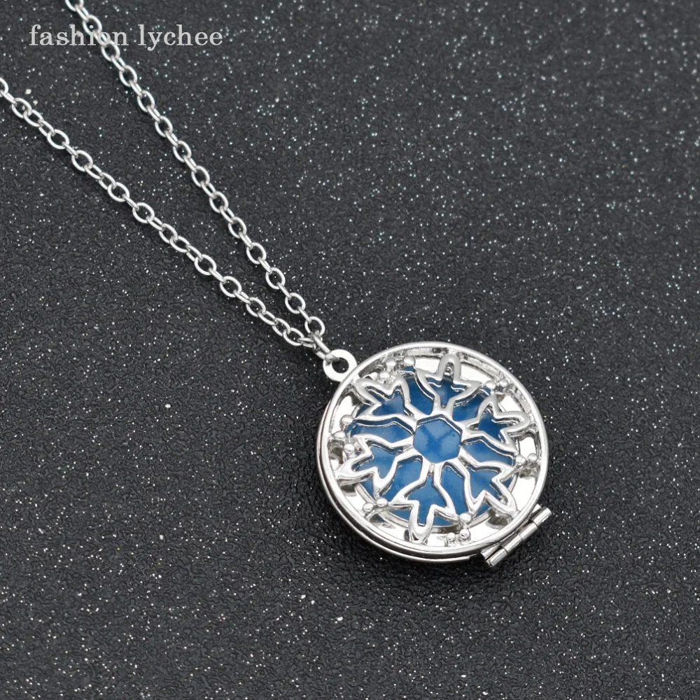 

fashion lychee Star Of David Luminous Stone Round Open Design Pendant Necklace For Women Men Fashion 2018 Jewelry