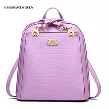 New Embossing Backpacks For Women Fresh Preppy Style Soft Handle Solid Color Shoulder Bags For College Students Young Lady Bags