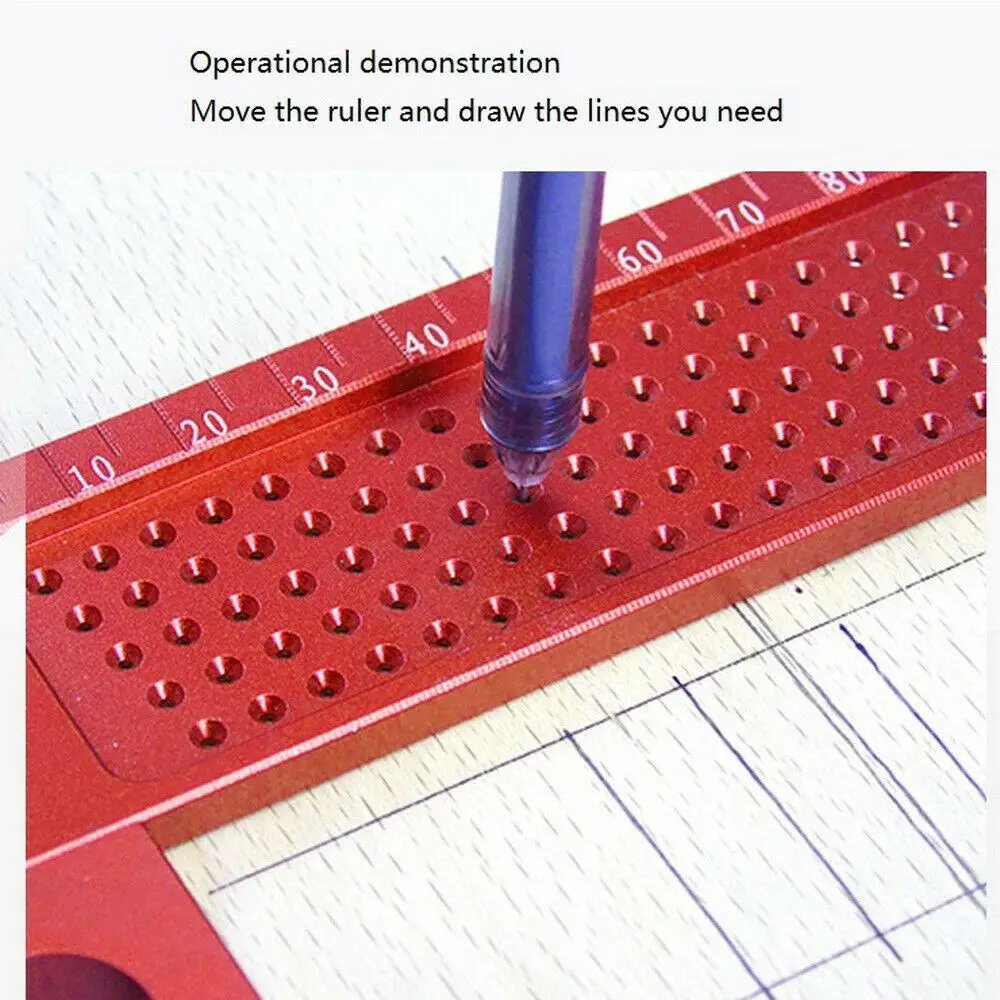 Алюминиевый деревообрабатывающий писец 160 мм Т-образная линейка Дырокол строгальный прибор скрещенные ноги деревообрабатывающий скрещенный инструмент измерительный инструмент