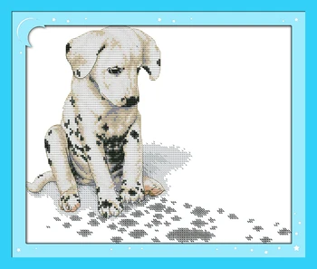

Dalmatians (3) cotton Animals cross stitch kits 14ct white 11ct printed embroidery DIY handmade needle work wall home decor