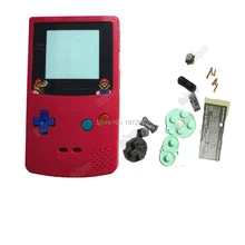 Горячая Роза красный для мультфильм Ограниченная серия пластиковый полный корпус оболочки игра футляр для Nintendo dogbc GameboyColor ремонт мальчик чехол
