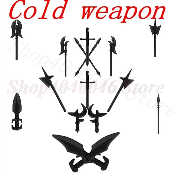 

Legoing Cold Weapon Knife Sword Halberd Military Figures In Blocks Toy For Children Weaponry Series Stimulate Educational Toys