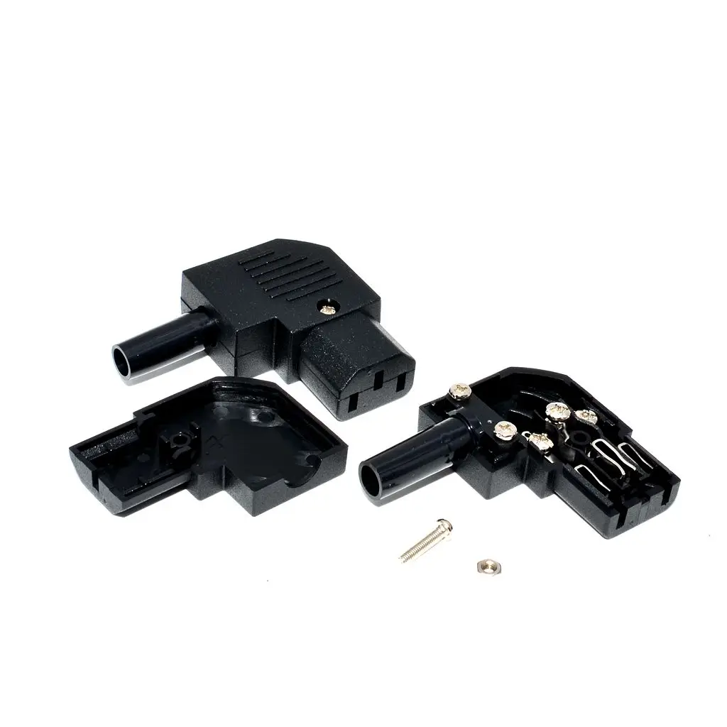 Проводная розетка 250 В 10a IEC320 C13 C14 PDU монтажный соединитель под углом 90