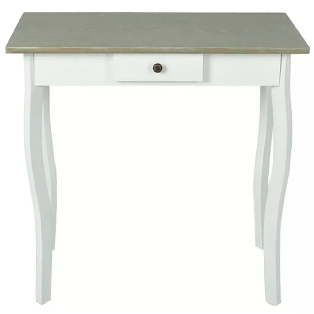 

EHOMEBUY 2019 Console Table MDF White And Greyish Brown Fashion Simple Style For Bedroom living Room