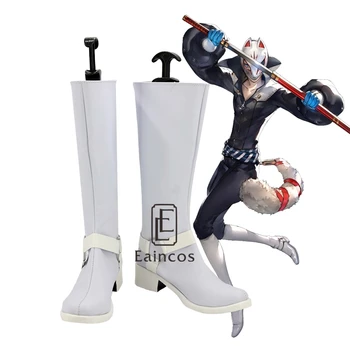 

Popular Game Persona 5 Yusuke Kitagawa Cosplay Party Shoes White Boots Customized Size