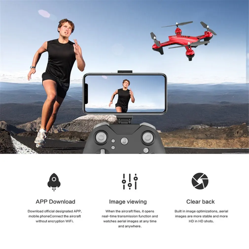 В режиме реального времени Безголовый 3D переворачивает Utoghter U9 Smart Selfie FPV складной Радиоуправляемый квадрокоптер Дрон самолет с камерой