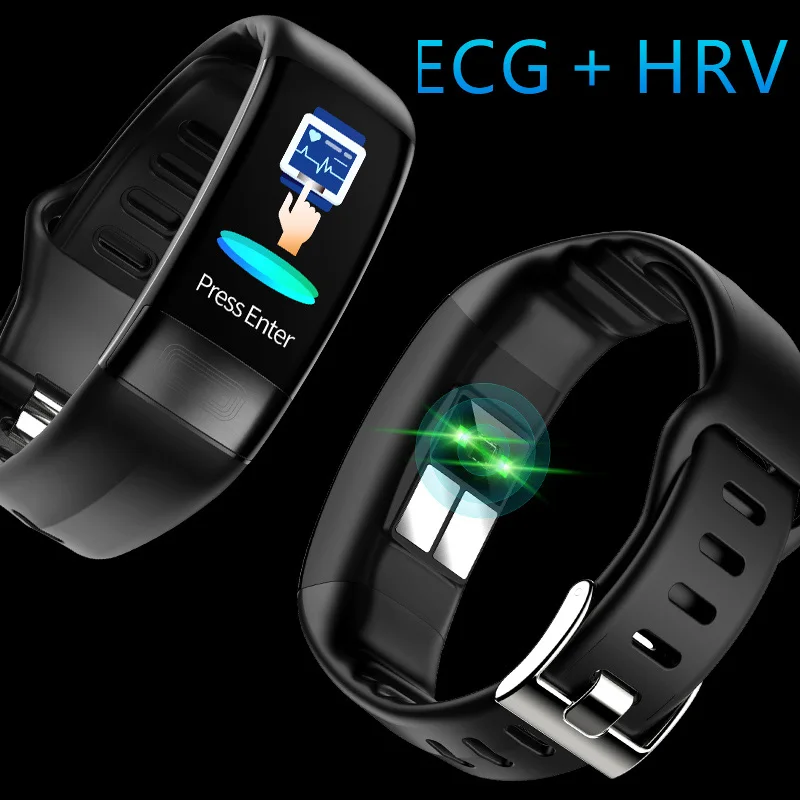 

ECG Smart Bracelet P11 Heart Rate Blood Pressure Health Fitness tracker Call Message Reminder Fitness Sports Smart Watch band