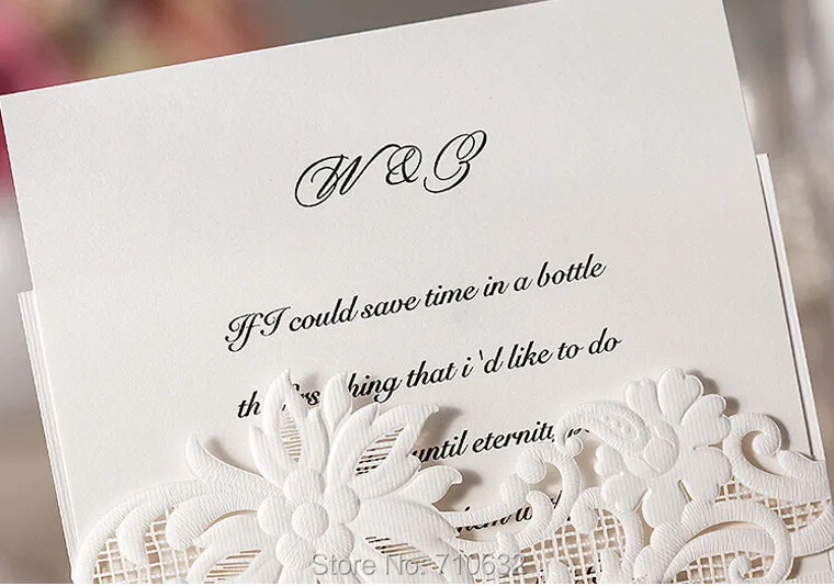 Classy Textured Board Laser Cut Wedding Invitations Laser Cutting Wedding Cards Invitation Brooch Card Stock For Wedding Invitationsinvitation Card Elegant Aliexpress